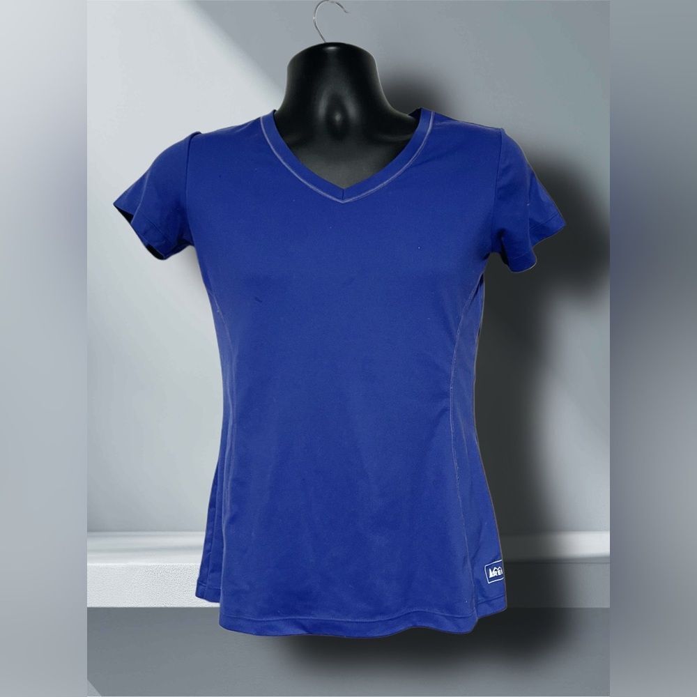 REI Co-op Blue Active V-Neck Top – Size Small
